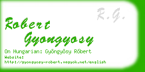 robert gyongyosy business card
