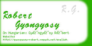 robert gyongyosy business card